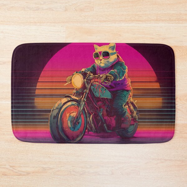 Item preview, Quirky Cat Adventures Two Wheels Humor Style designed and sold by ART ATTACK ZONE.