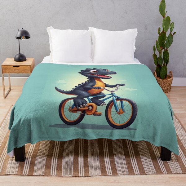 Item preview, black Dino on bike designed and sold by KIDS-PRINTS.