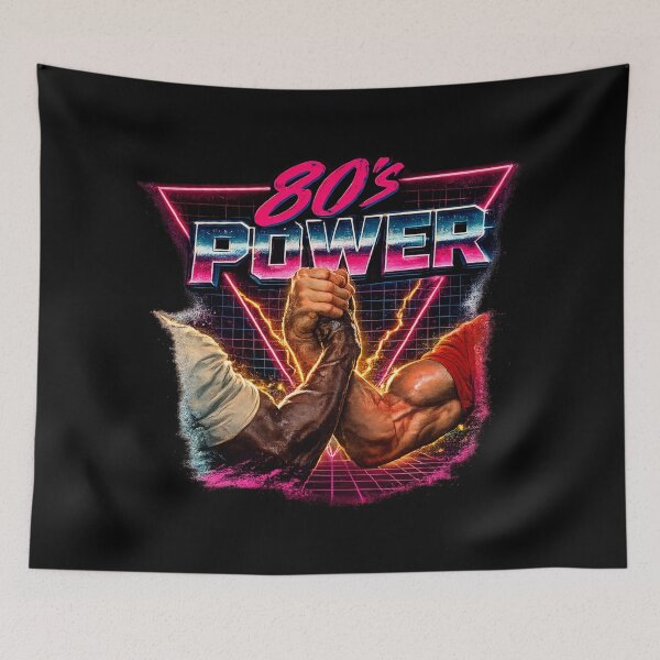 Item preview, 80’s Power Handshake – Retro Action Rivalry Design designed and sold by Wawan35200.