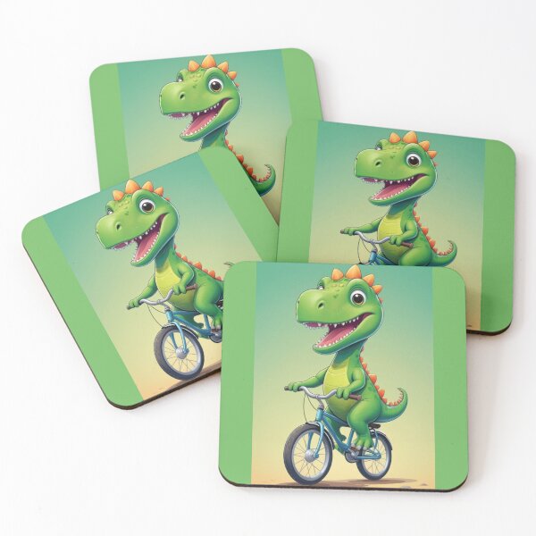 Item preview, Dino on bike designed and sold by KIDS-PRINTS.