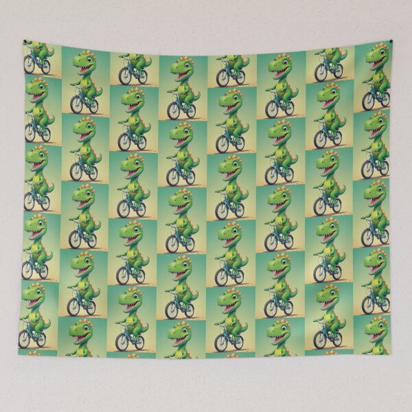 Item preview, Dino on bike designed and sold by KIDS-PRINTS.
