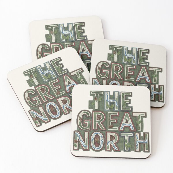 Item preview, The Great North Wilderness Typography Nature Design designed and sold by CloudyCatArt.