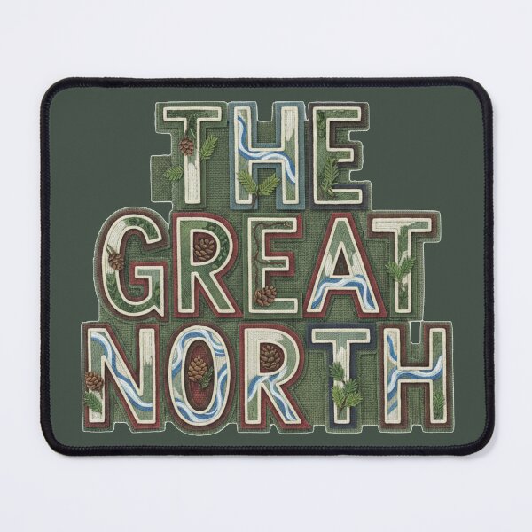 Item preview, The Great North Wilderness Typography Nature Design designed and sold by CloudyCatArt.