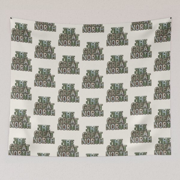 Item preview, The Great North Wilderness Typography Nature Design designed and sold by CloudyCatArt.