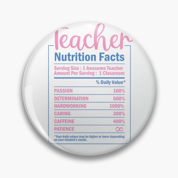 Item preview, Teacher Nutrition Facts Label Funny Back To School designed and sold by krystalRomanart.