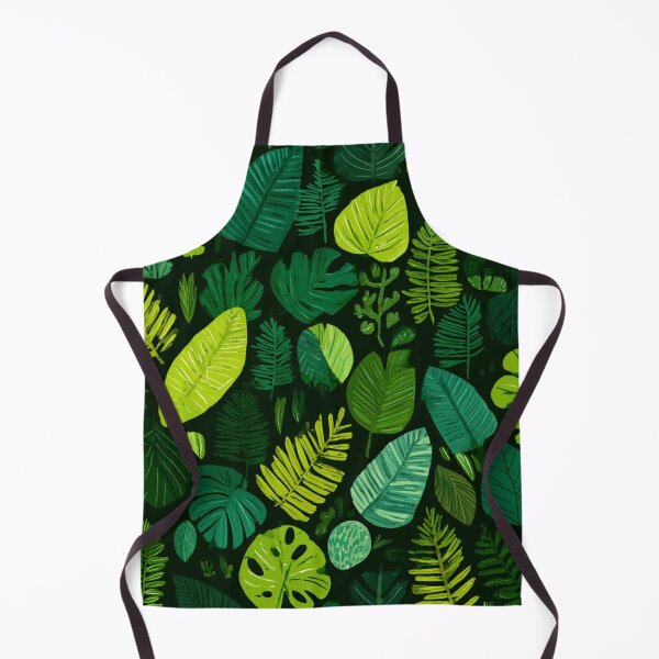 Item preview, Lush Green Tropical Leaves Botanical Jungle Pattern designed and sold by NicolasGlowArt.