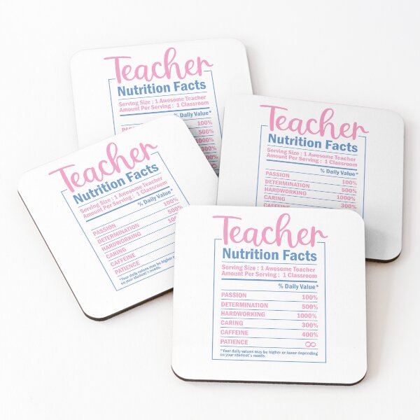 Item preview, Teacher Nutrition Facts Label Funny Back To School designed and sold by krystalRomanart.