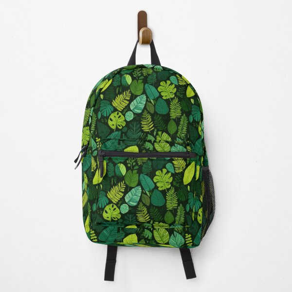 Item preview, Lush Green Tropical Leaves Botanical Jungle Pattern designed and sold by NicolasGlowArt.