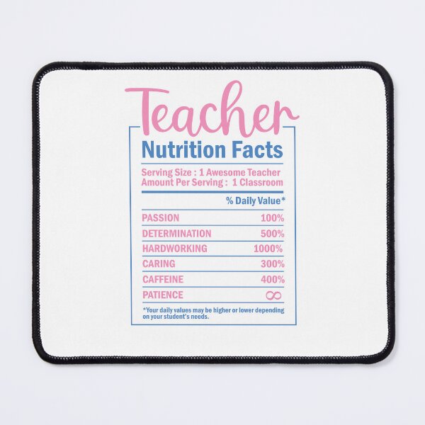 Item preview, Teacher Nutrition Facts Label Funny Back To School designed and sold by krystalRomanart.