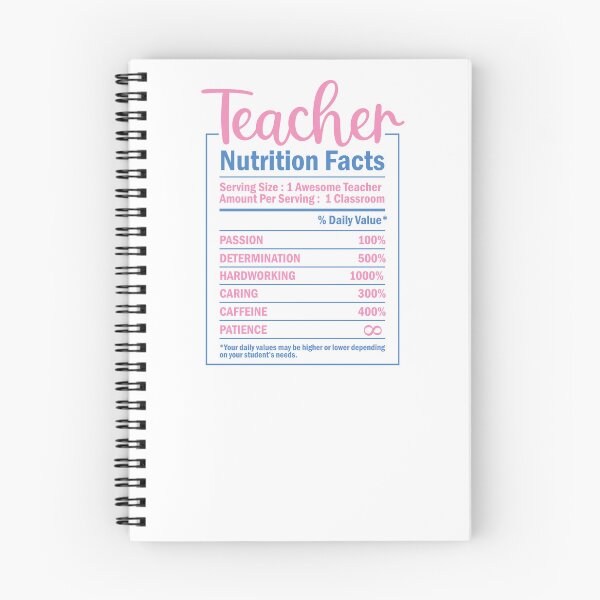 Item preview, Teacher Nutrition Facts Label Funny Back To School designed and sold by krystalRomanart.