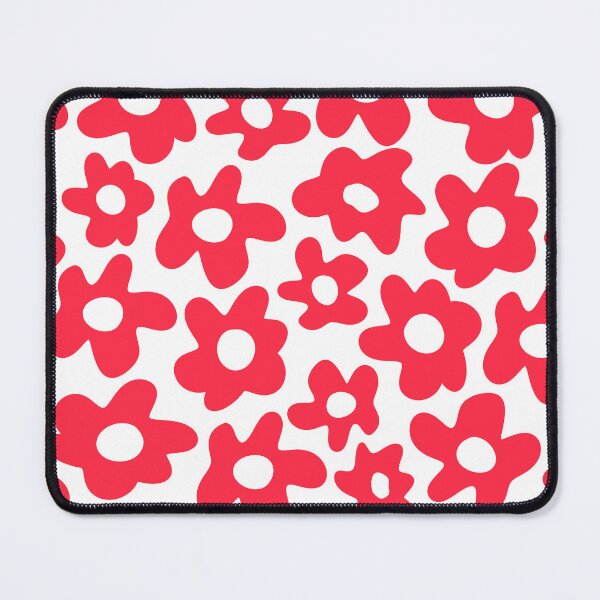 Item preview, Red Retro Flowers Pattern designed and sold by Jeallan Designs.