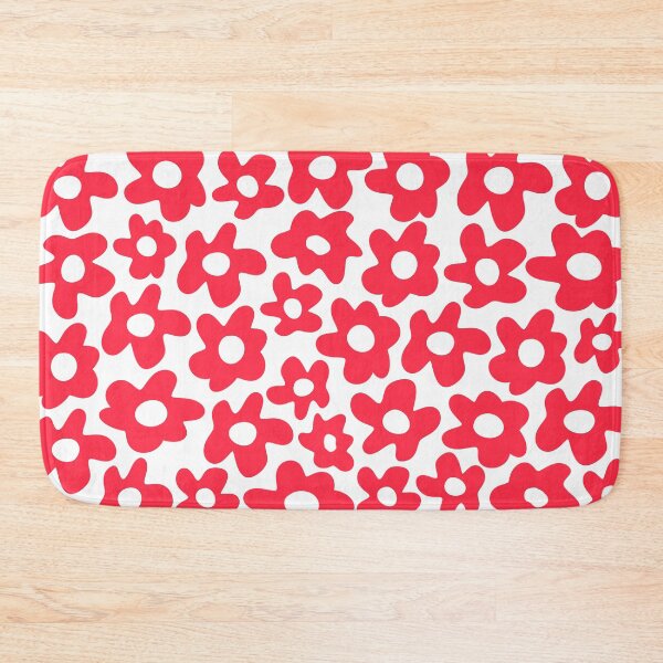 Item preview, Red Retro Flowers Pattern designed and sold by Jeallan Designs.