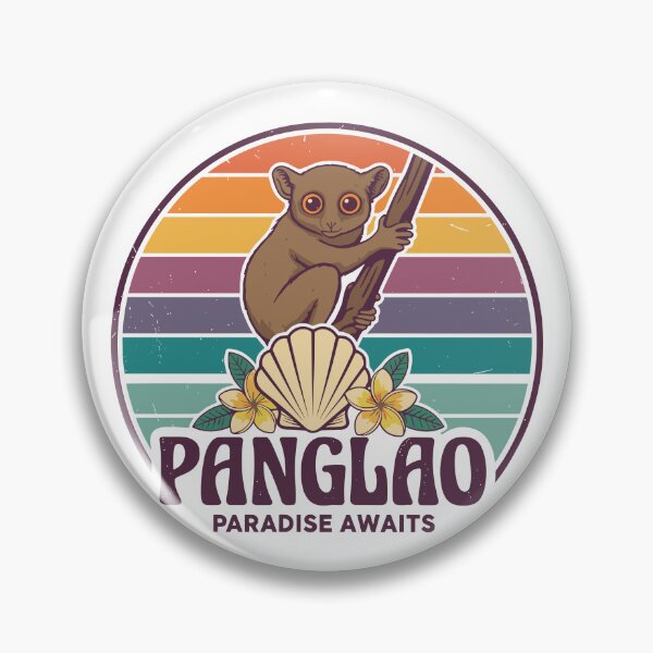 Item preview, Panglao -  Tarsier Retro Tropical Island designed and sold by JessArty ⭐⭐⭐⭐⭐.