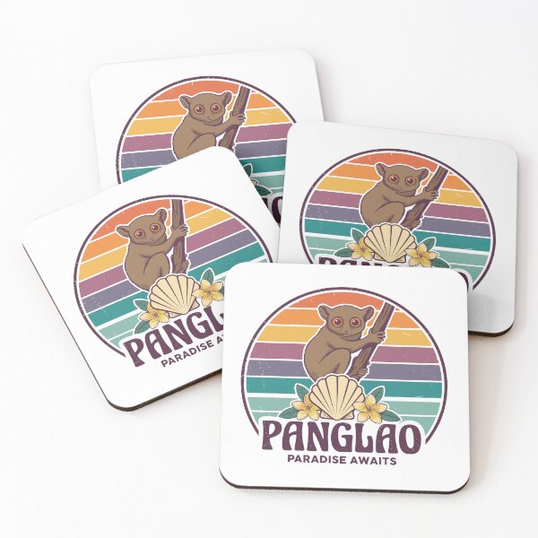 Item preview, Panglao -  Tarsier Retro Tropical Island designed and sold by JessArty ⭐⭐⭐⭐⭐.