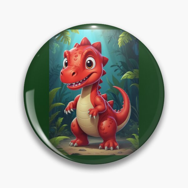Item preview,  cute red dinosaur designed and sold by KIDS-PRINTS.
