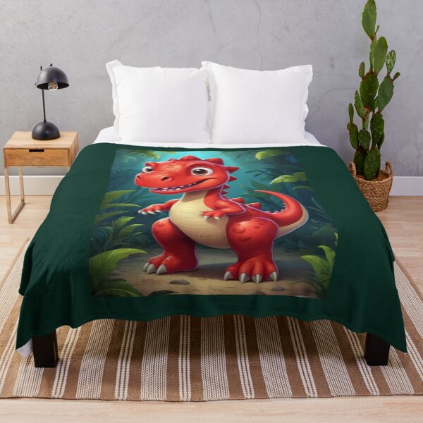 Item preview,  cute red dinosaur designed and sold by KIDS-PRINTS.