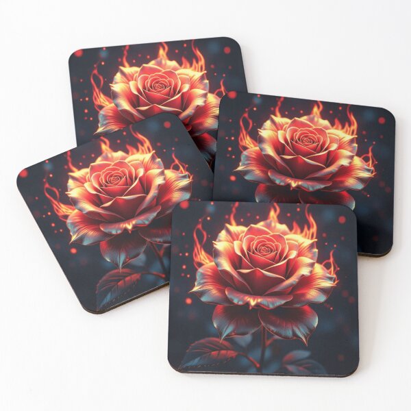 Item preview, Burning Rose – Fiery Red Flower Dark Aesthetic Design designed and sold by Dreaming Scheming Grinding Studio.