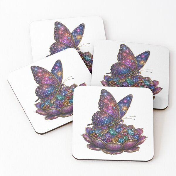 Item preview, Cosmic Butterfly Gemstone Fantasy Art designed and sold by ALWAHO.