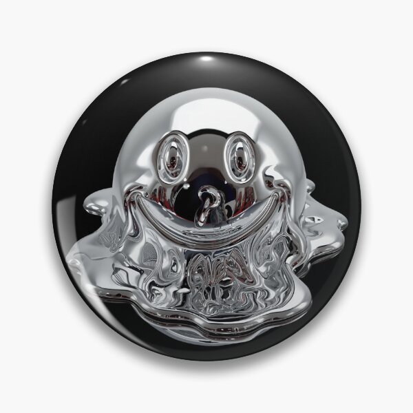 Item preview, Melting chrome smiley face 11 designed and sold by Neon G.