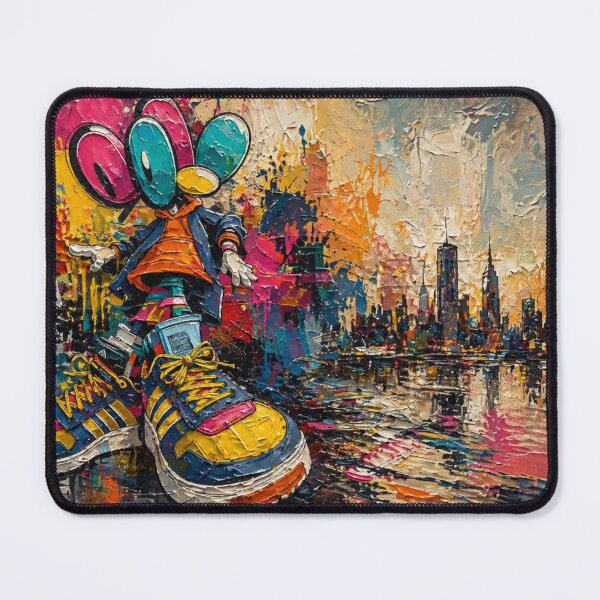 Item preview, Street Art Mouse Character Graffiti Cityscape designed and sold by RawEdgeStudios.