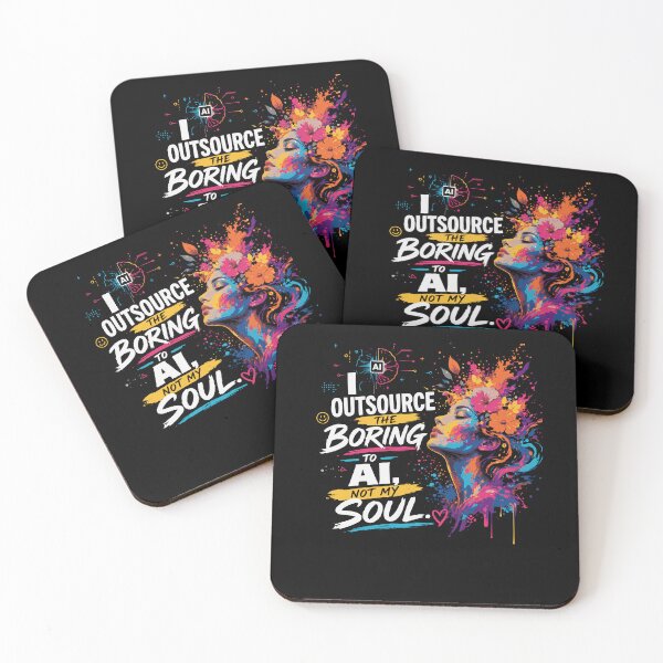 Item preview, I Outsource the Boring to AI, Not My Soul – Soft AI‑Awareness Design designed and sold by FreshPixelArt.