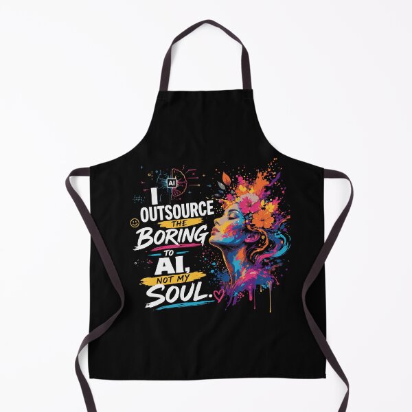Item preview, I Outsource the Boring to AI, Not My Soul – Soft AI‑Awareness Design designed and sold by FreshPixelArt.