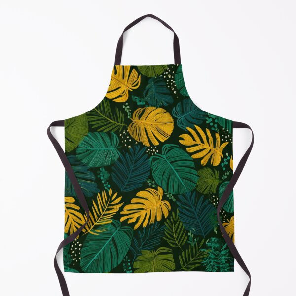 Item preview, Vibrant Tropical Leaves Botanical Jungle Pattern designed and sold by NicolasGlowArt.