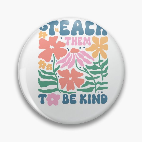 Item preview, Teach Them To Be Kind Retro Wildflower Teacher Quote designed and sold by krystalRomanart.