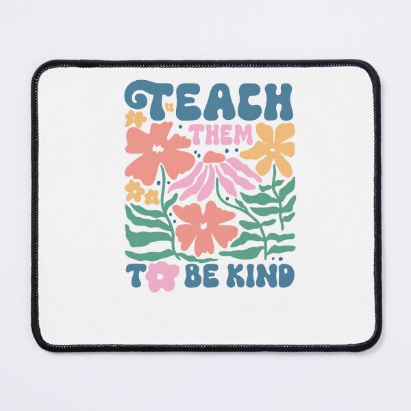 Item preview, Teach Them To Be Kind Retro Wildflower Teacher Quote designed and sold by krystalRomanart.