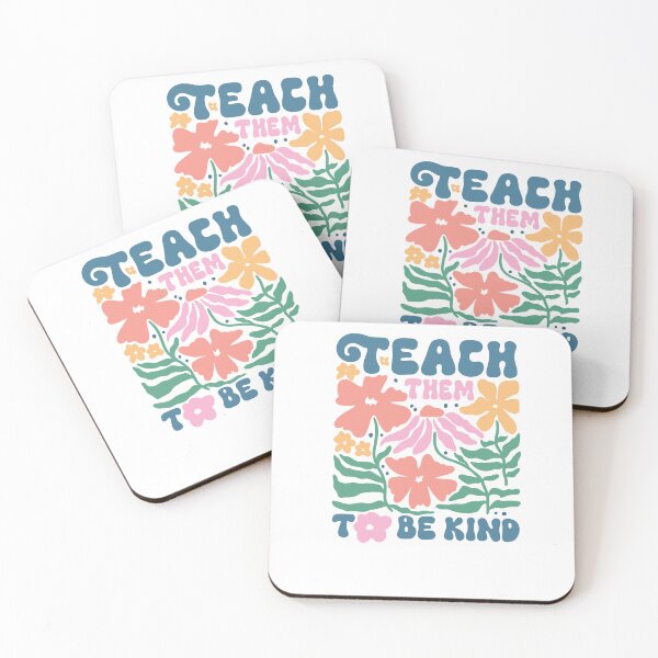 Item preview, Teach Them To Be Kind Retro Wildflower Teacher Quote designed and sold by krystalRomanart.
