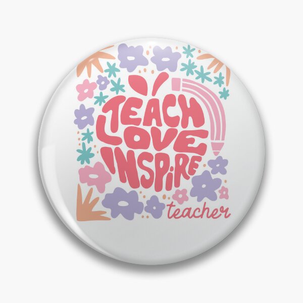 Item preview, Teach Love Inspire Retro Apple Floral Teacher Appreciation designed and sold by krystalRomanart.