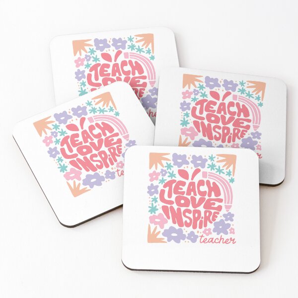 Item preview, Teach Love Inspire Retro Apple Floral Teacher Appreciation designed and sold by krystalRomanart.