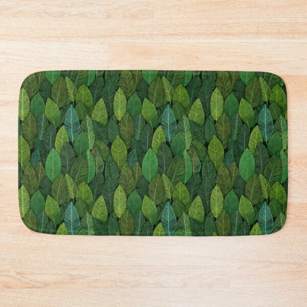 Item preview, Tropical Green Leaves Botanical Foliage Pattern designed and sold by NicolasGlowArt.