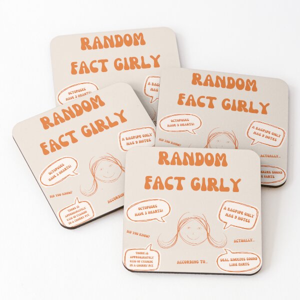 Item preview, Random Fact Girly designed and sold by pints & pixels.