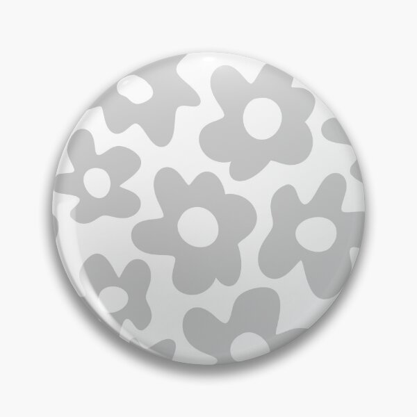 Item preview, Grey Retro Flowers Pattern designed and sold by Jeallan Designs.