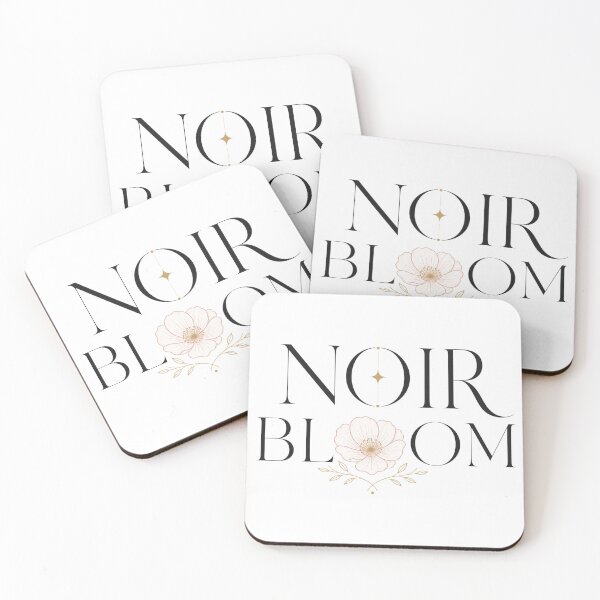 Item preview, Black Bloom Elegant Floral Typography designed and sold by FusiTink.