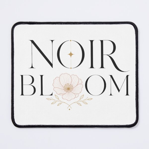 Item preview, Black Bloom Elegant Floral Typography designed and sold by FusiTink.
