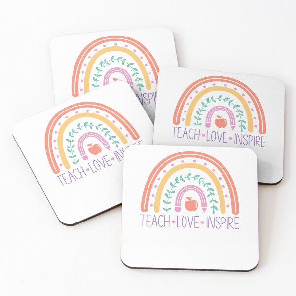 Item preview, Teach Love Inspire Boho Rainbow Apple School Teacher designed and sold by krystalRomanart.