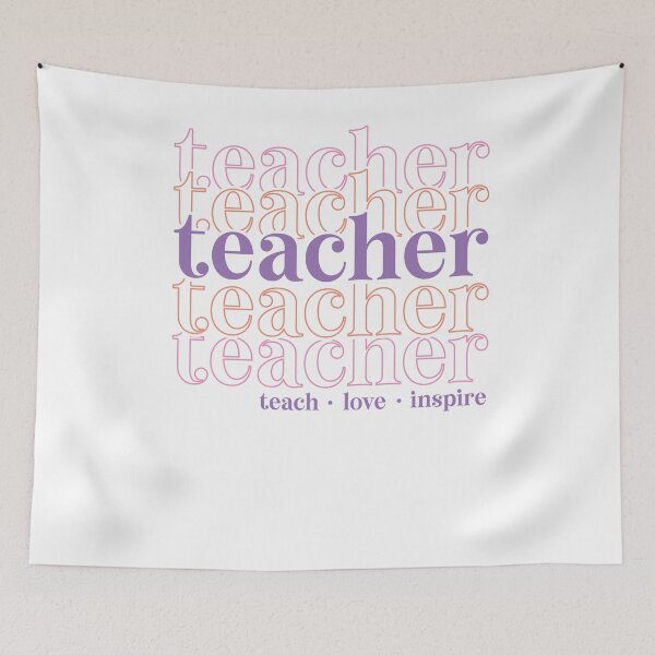 Item preview, Teach Love Inspire Boho Rainbow Apple School Teacher (2) designed and sold by krystalRomanart.