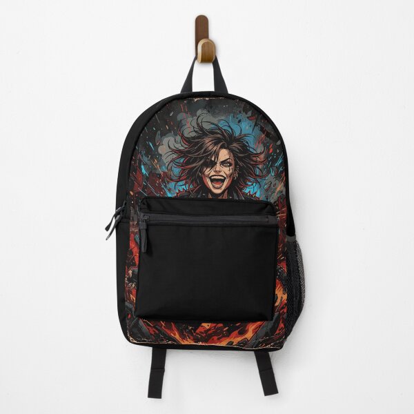 Item preview, Punk Chaos Girl Explosion Art | Rebel Streetwear Graphic | Grunge Fire Illustration designed and sold by AmazingEG.