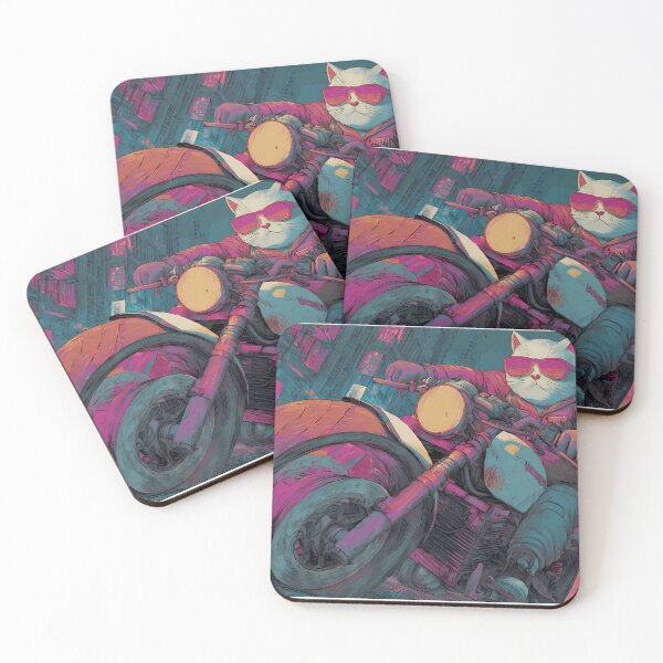 Item preview, City Quirky Cat Adventures Two Wheels Humor Style designed and sold by ART ATTACK ZONE.