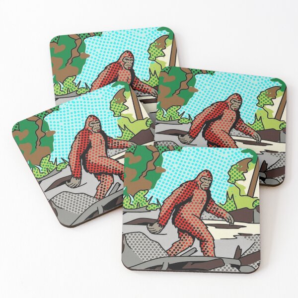 Item preview, Pop Art Sasquatch Forest Comic Panel Graphic Design designed and sold by Terry Bain.