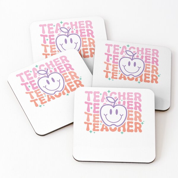 Item preview, Retro Groovy Teacher Smile Apple designed and sold by krystalRomanart.
