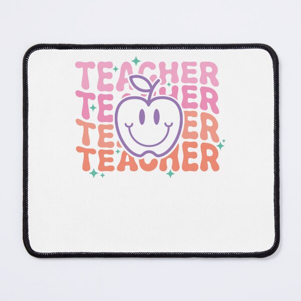 Item preview, Retro Groovy Teacher Smile Apple designed and sold by krystalRomanart.