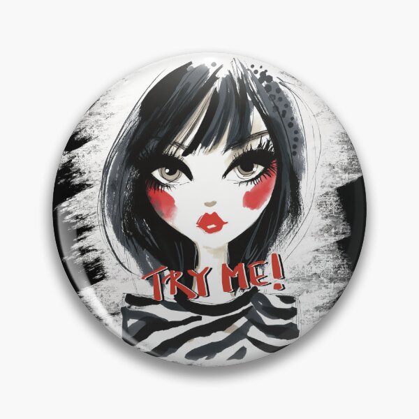 Item preview, Try Me! Edgy Fashion Girl | Bold Watercolor Zebra Print Illustration designed and sold by StudioNoRule.
