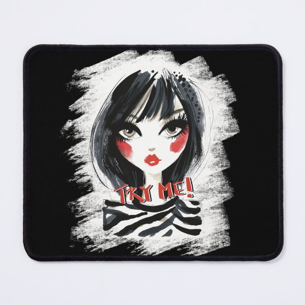 Item preview, Try Me! Edgy Fashion Girl | Bold Watercolor Zebra Print Illustration designed and sold by StudioNoRule.