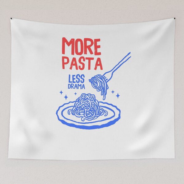 Item preview, More Pasta Less Drama Funny Foodie Kitchen designed and sold by krystalRomanart.
