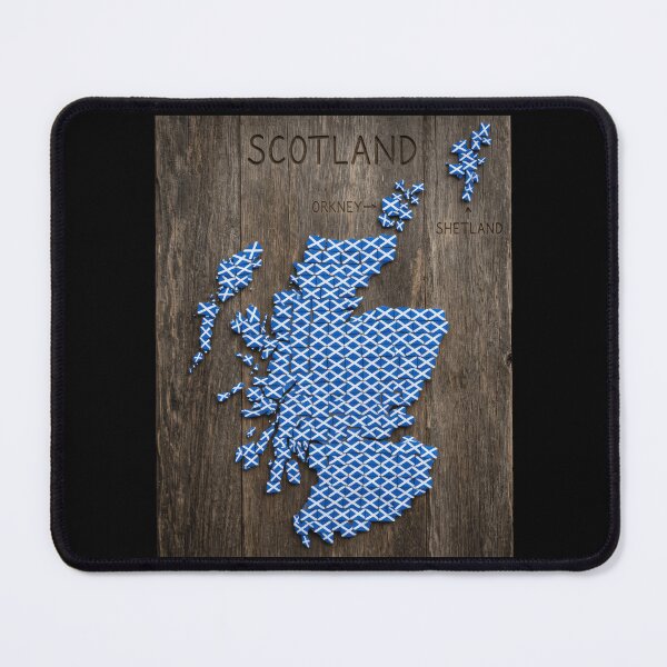 Item preview, Scottish Saltire Map Mosaic on Rustic Reclaimed Wood Grain designed and sold by Loom on the Loch.