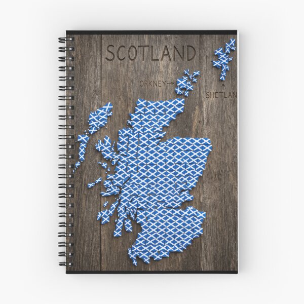 Item preview, Scottish Saltire Map Mosaic on Rustic Reclaimed Wood Grain designed and sold by Loom on the Loch.