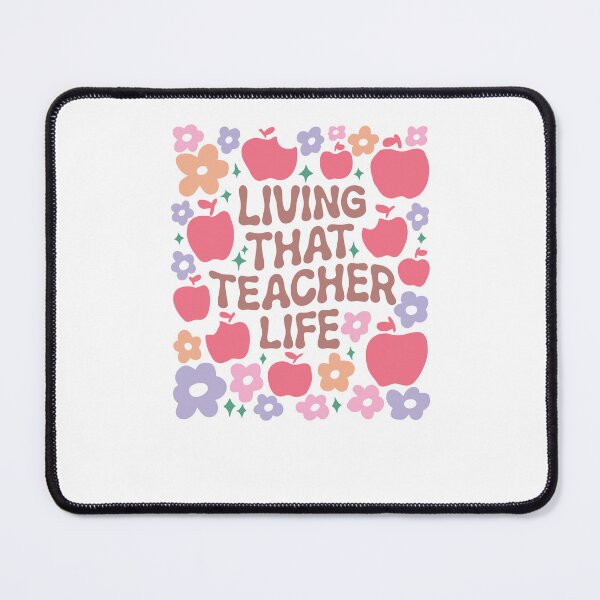 Item preview, Living That Teacher Life Pink Apple Pattern Aesthetic designed and sold by krystalRomanart.